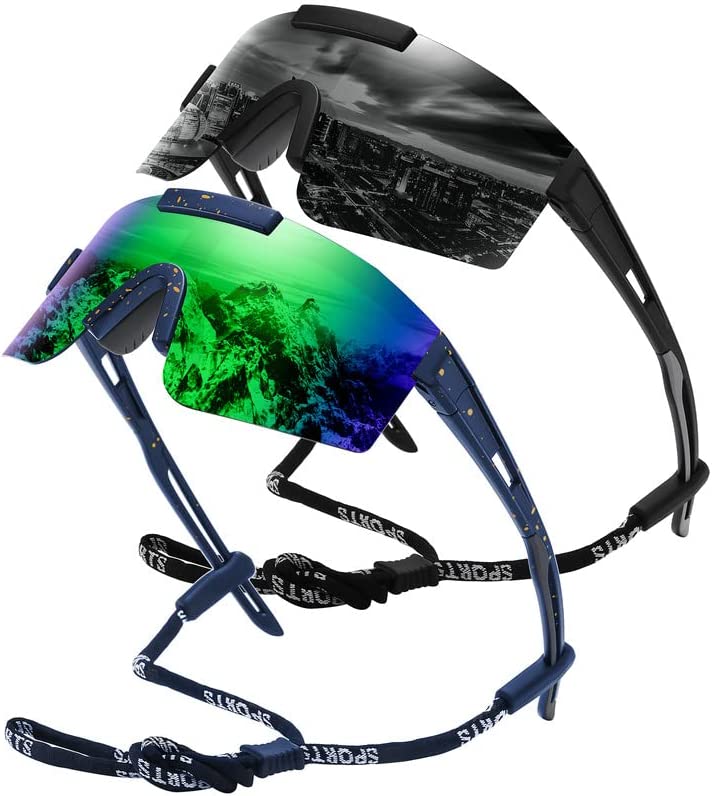 zestero Polarized Sports Sunglasses Photochromic Cycling Sun Glasses for Men Women, UV 400 Protection Sunglasses For Skiing, Driving, Running, Biking, Fishing