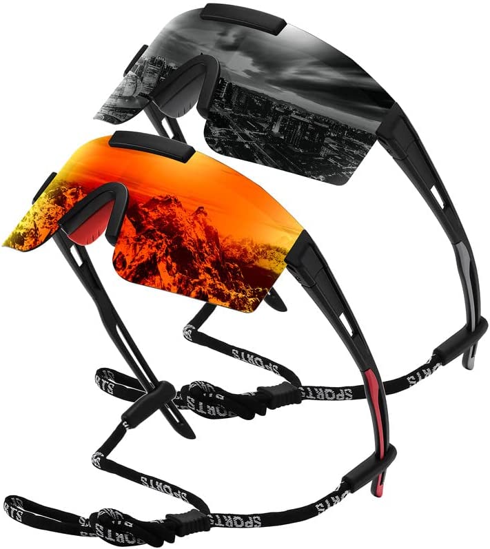 zestero Polarized Sports Sunglasses Photochromic Cycling Sun Glasses for Men Women, UV 400 Protection Sunglasses For Skiing, Driving, Running, Biking, Fishing