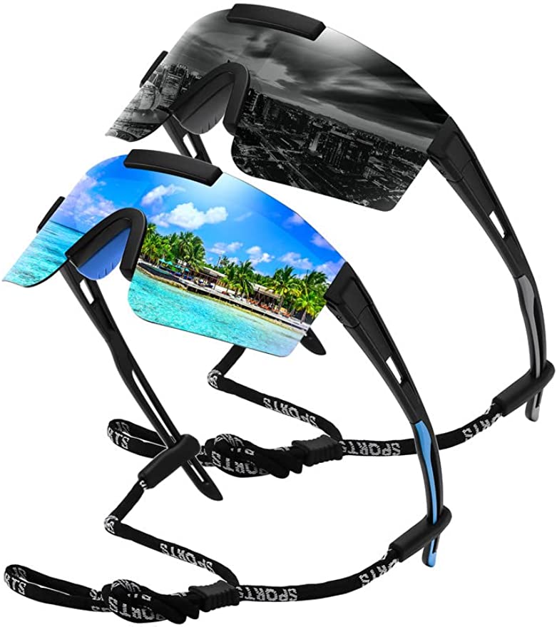 zestero Polarized Sports Sunglasses Photochromic Cycling Sun Glasses for Men Women, UV 400 Protection Sunglasses For Skiing, Driving, Running, Biking, Fishing