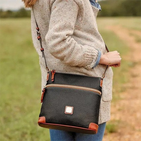 QVC Recommend Pebble Grain Crossbody